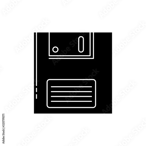 floppy nineties retro style isolated icon