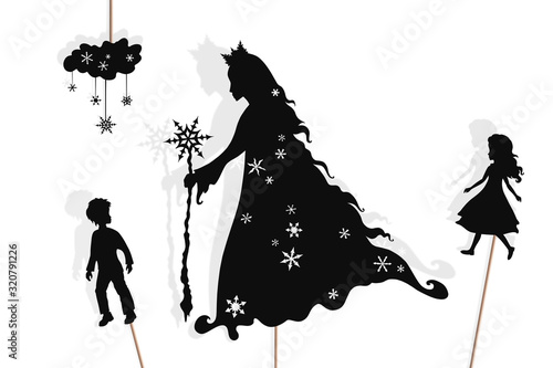 Snow Queen storytelling, shadow puppets photo