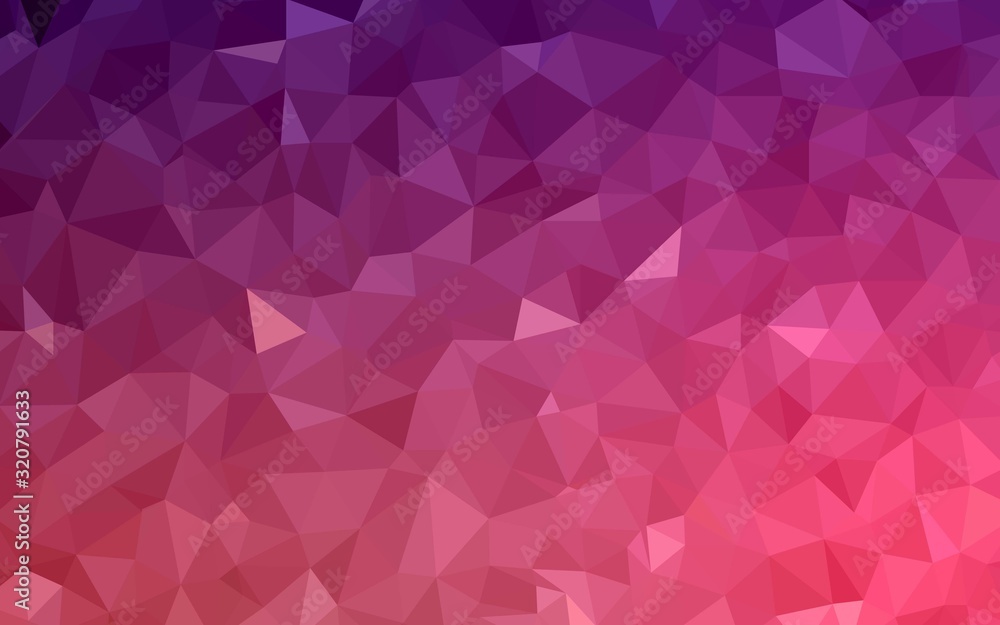 Fototapeta premium Dark Purple, Pink vector polygon abstract background. Polygonal abstract illustration with gradient. A new texture for your web site.
