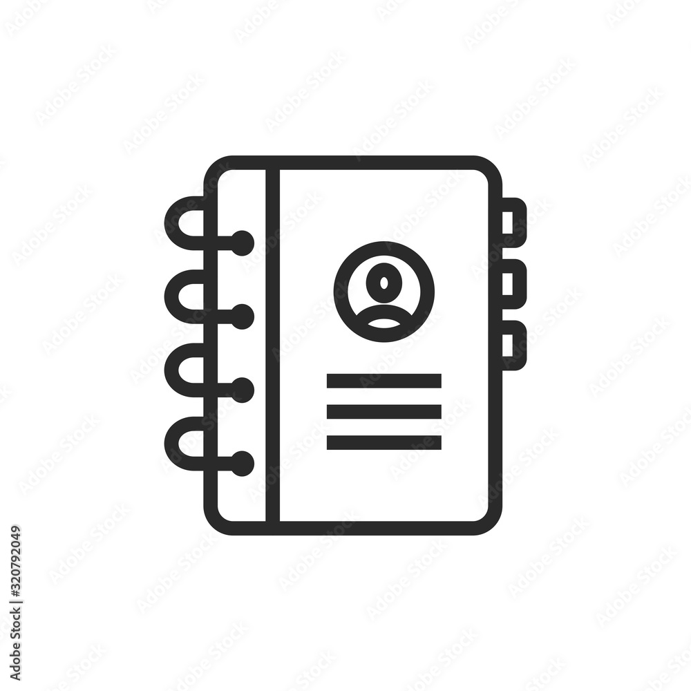 Address Book Icon Vector Illustration. Logo Template. Address Book Icon Vector Illustration. Logo Template.