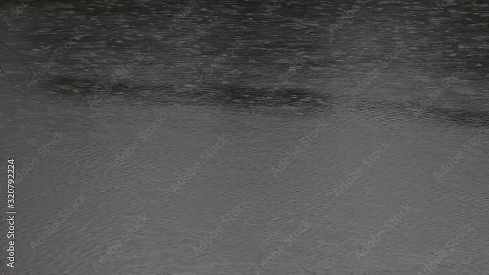 LD River surface on a rainy day LD River surface on a rainy day