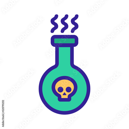 Minzurka with poison icon vector. A thin line sign. Isolated contour symbol illustration