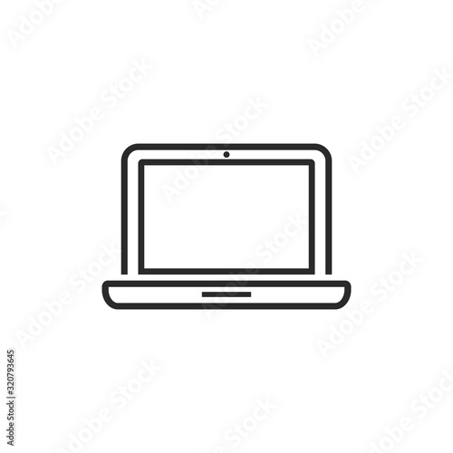 Laptop Icon Vector Illustration. Simple flat symbol.