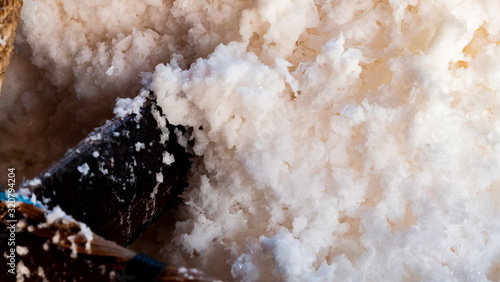 Handmade salt from the old tour in Thailand.