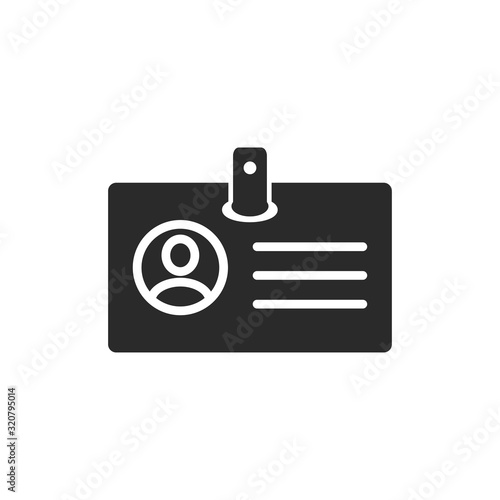Name Tag Icon Vector Illustration. Identification Card Icon. ID Card Symbol.