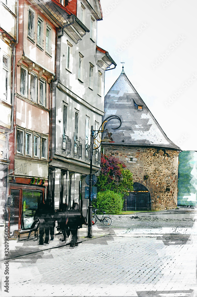 Obraz premium Hann. Munden (short for Hannoversch Munden), the town in Lower Saxony, Germany