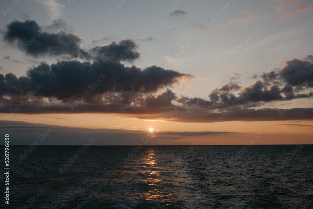 Pacifying cloudy sunset on the baltic sea Pacifying cloudy sunset on the baltic sea