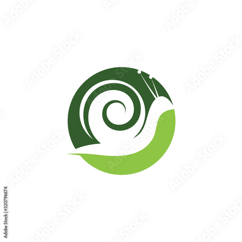 snail logo template vector icon illustration
