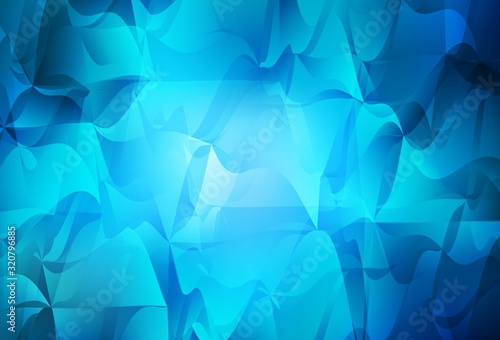 Dark BLUE vector abstract mosaic backdrop. Shining polygonal illustration, which consist of triangles. Best triangular design for your business.