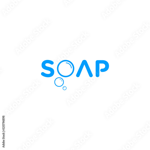 Creative logo design of Soap with bubble and white background - EPS10 - Vector.