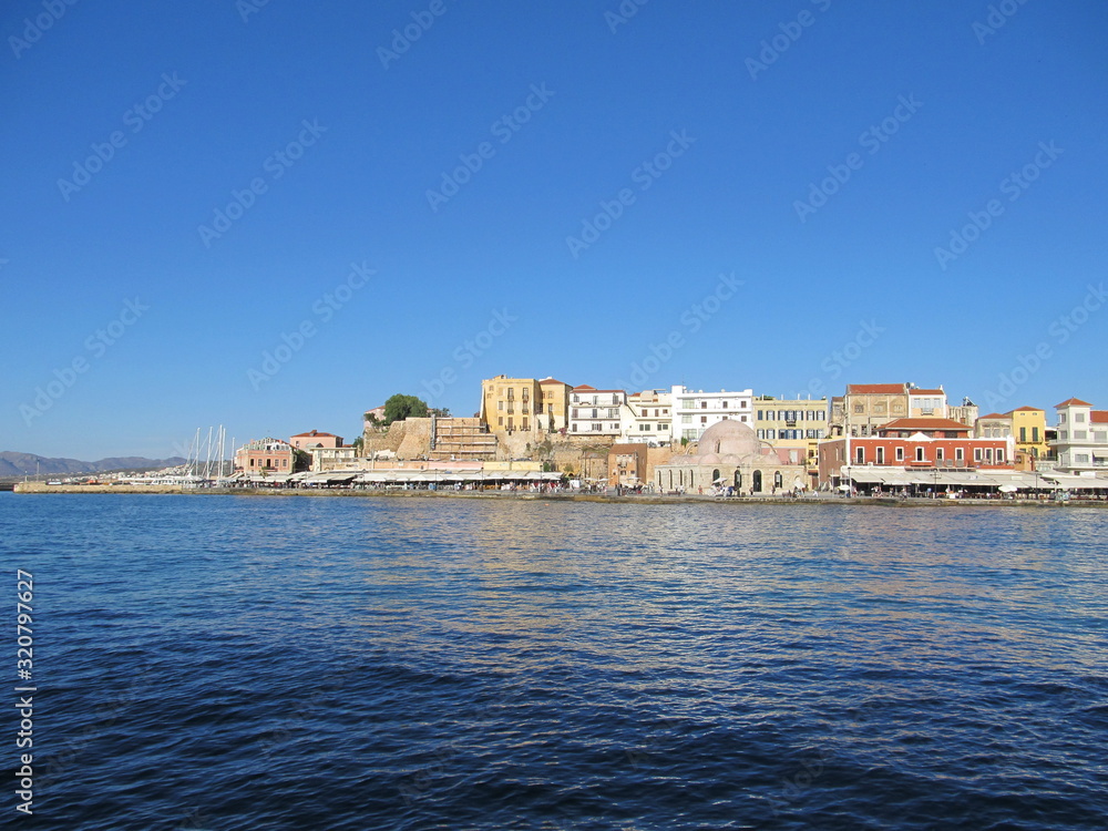 Old Venetian harbor in Chania. Crete, Greece