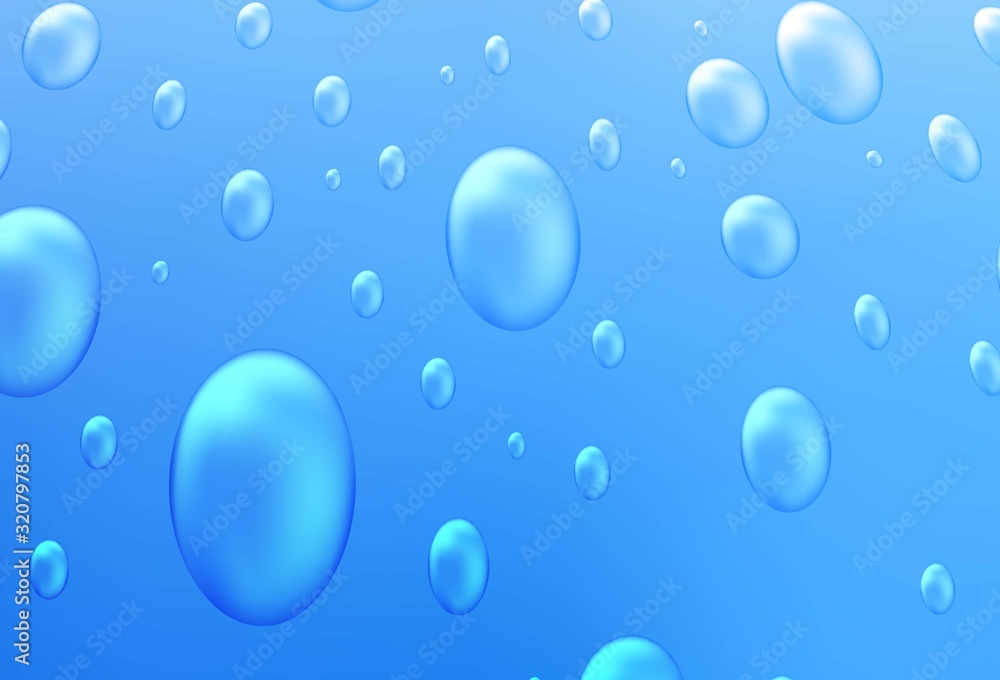 Light BLUE vector background with dots. Illustration with set of shining colorful abstract circles. The pattern can be used for beautiful websites.