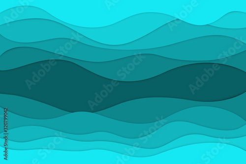 paper art abstract modern design template background waves. Vector illustration