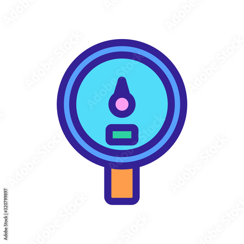 Water meter icon vector. A thin line sign. Isolated contour symbol illustration