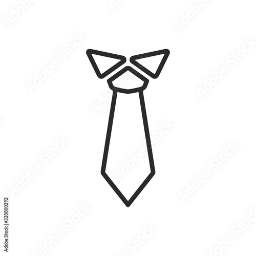 Tie Icon Vector Illustration. Tie Symbol Logo Template.