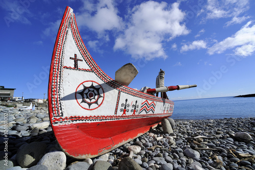 Traditional boat called tatala in Iraraley Lanyu island photo