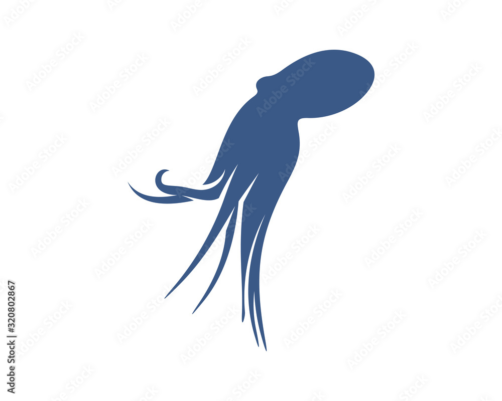 Octopus logo vector template. Isolated octopus design on white background. Illustration Octopus logo vector template. Isolated octopus design on white background. Illustration