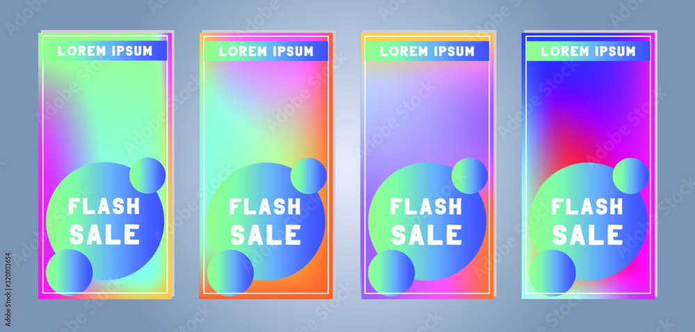 Set of mobile sale banners. Discount and sale banners. Template for online shopping and mobile website, posters flyer, designs, ads, coupons, social media banners