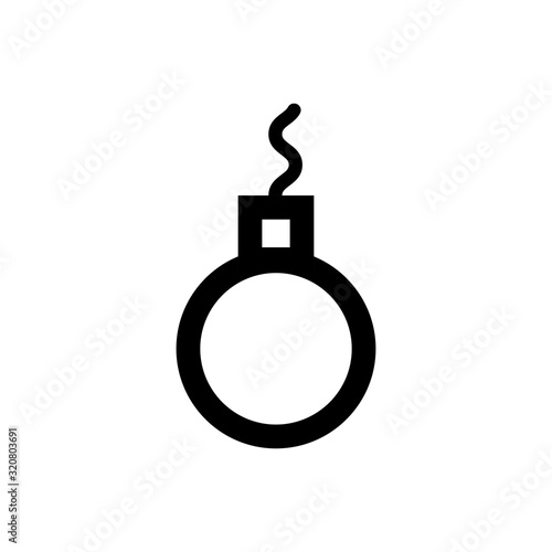 Bomb outline icon isolated. Symbol, logo illustration for mobile concept and web design.