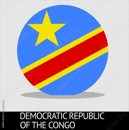  democratic republic of the congo country icon with a white background