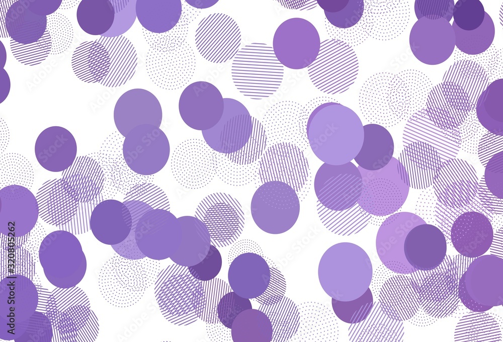 Light Purple vector template with circles. Light Purple vector template with circles.
