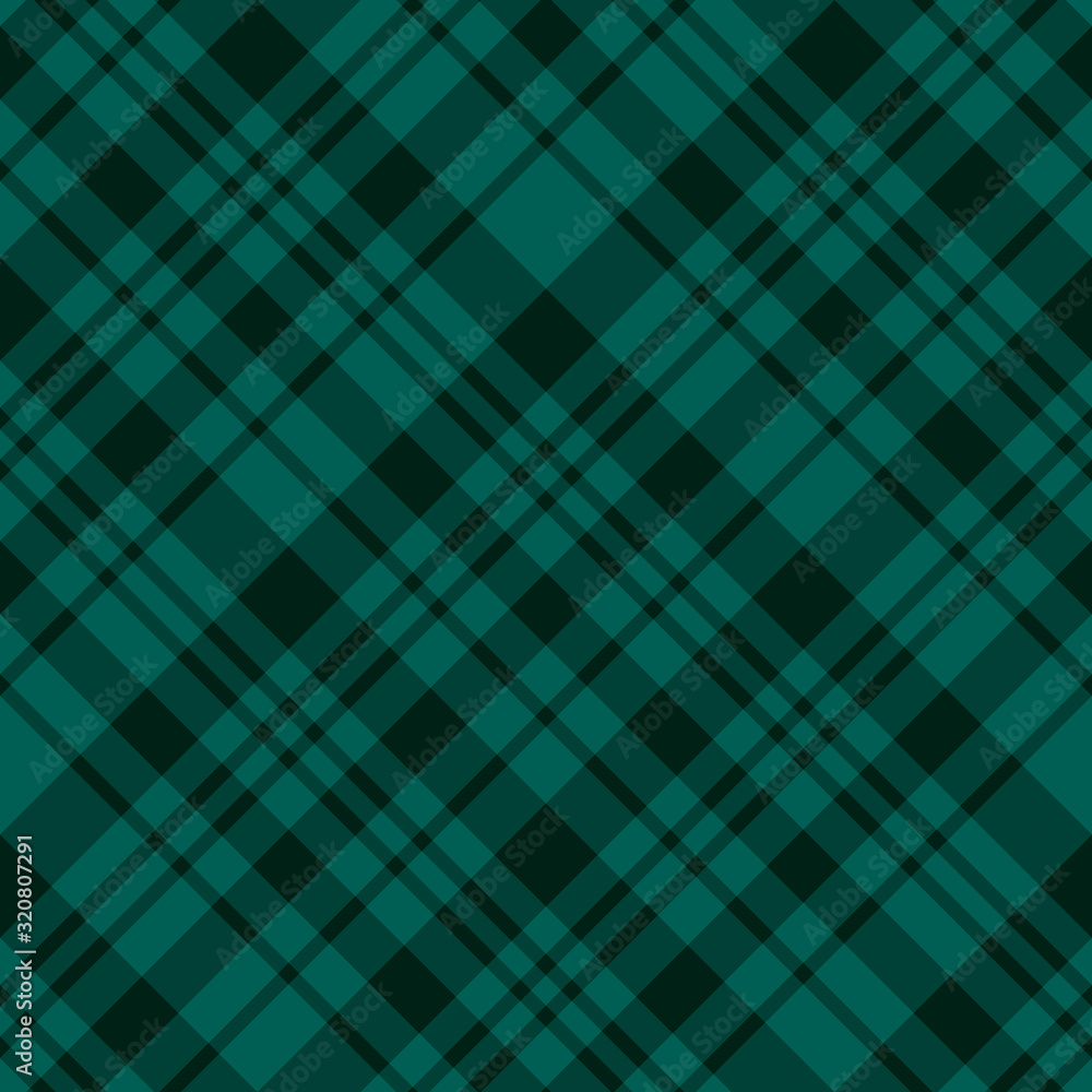 Obraz premium Seamless pattern in creative dark green colors for plaid, fabric, textile, clothes, tablecloth and other things. Vector image. 2
