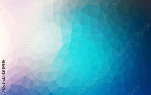 Light BLUE vector low poly texture. Colorful illustration in abstract style with triangles. Completely new template for your banner.