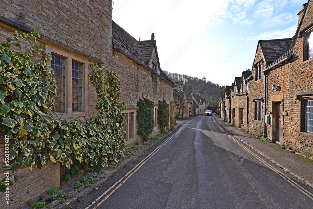 Castle combe village in Wiltshire UK