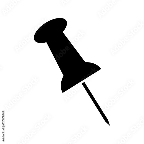 Push pin icon vector sign and symbol on trendy design
