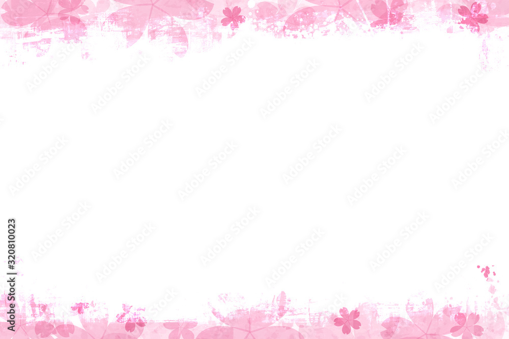 桜模様の和紙イメージテクスチャ1
