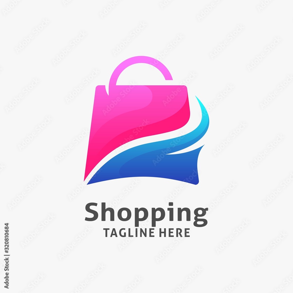 Shopping bag logo design Shopping bag logo design