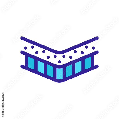 mattress from the letex icon vector. A thin line sign. Isolated contour symbol illustration photo