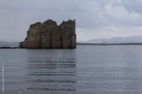 Ruined and restored castle at Iasos Turkey on the Aegean Sea near Bodrum  photo