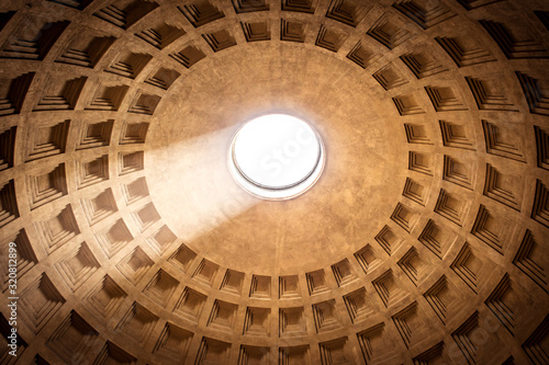 The dome of the Pantheon in Rome, in Piazza della Rotonda