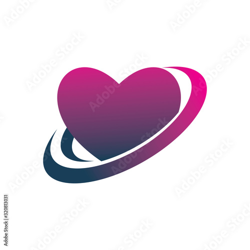 modern love hearth motion romance logo design