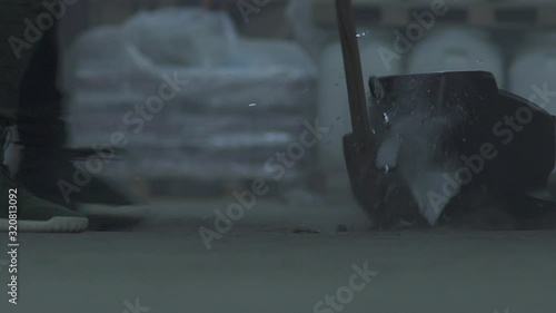 big hammer broke a tv screen 