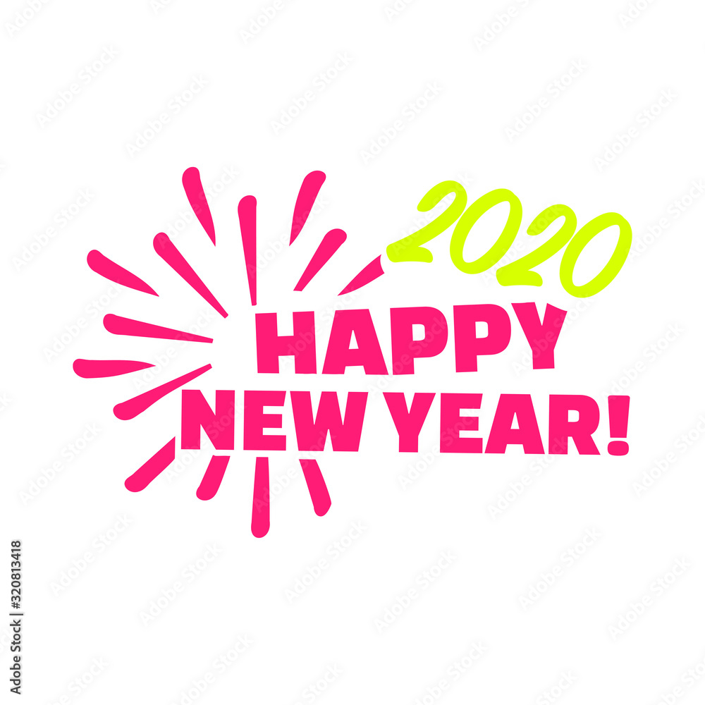 Happy new year 2020 pink Happy new year 2020 pink