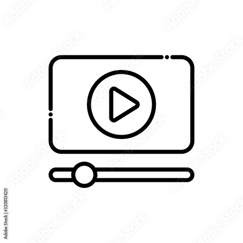 Media Player Vector Icon Style Illustration. Advertising and Media EPS 10