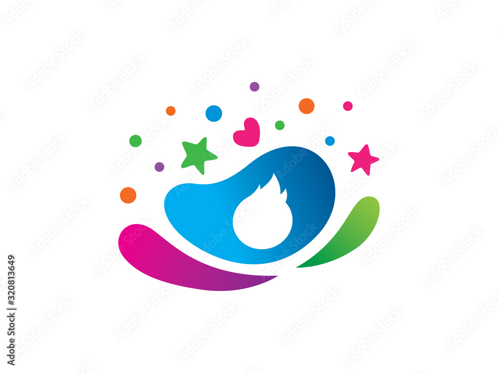 Kids logo template design, emblem, symbol or icon Kids logo template design, emblem, symbol or icon