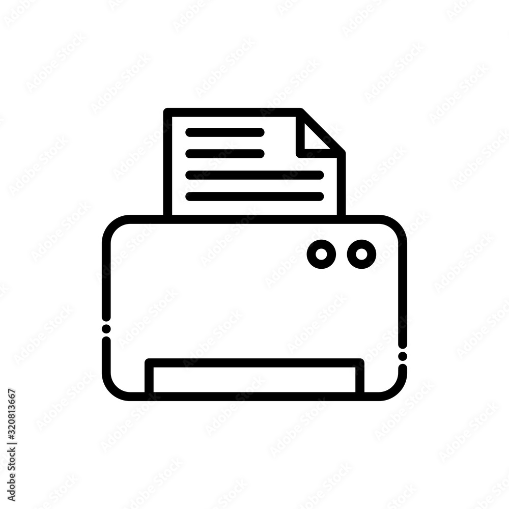 Printer Vector Icon Style Illustration. Advertising and Media EPS 10 Printer Vector Icon Style Illustration. Advertising and Media EPS 10
