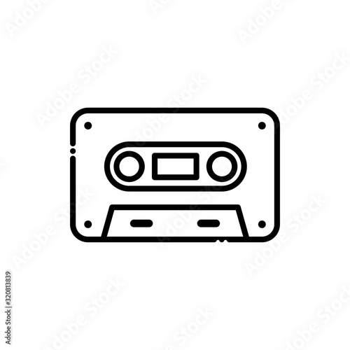 Cassette Vector Icon Style Illustration.  Advertising and Media  EPS 10