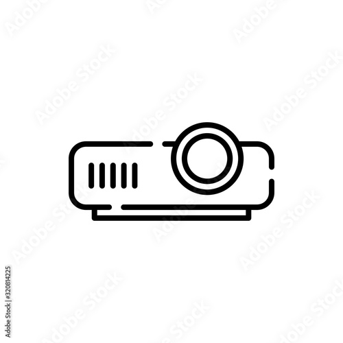 Projector  Vector Icon Style Illustration.  Advertising and Media  EPS 10