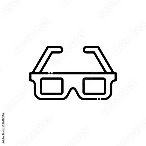 3D Glasses  Vector Icon Style Illustration.  Advertising and Media  EPS 10
