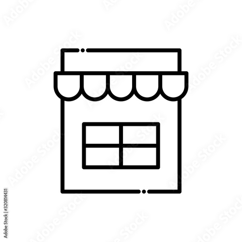 Shop  Vector Icon Style Illustration.  Advertising and Media  EPS 10