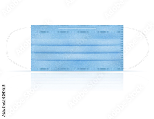 medical mask for protection against diseases and infections transmitted by airborne droplets vector illustration