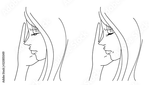 頭の痛い女性