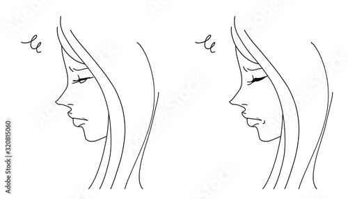 頭の痛い女性