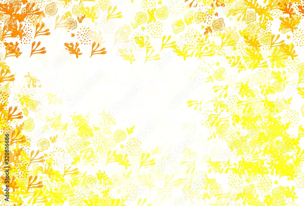 Light Orange vector pattern with random forms. Light Orange vector pattern with random forms.