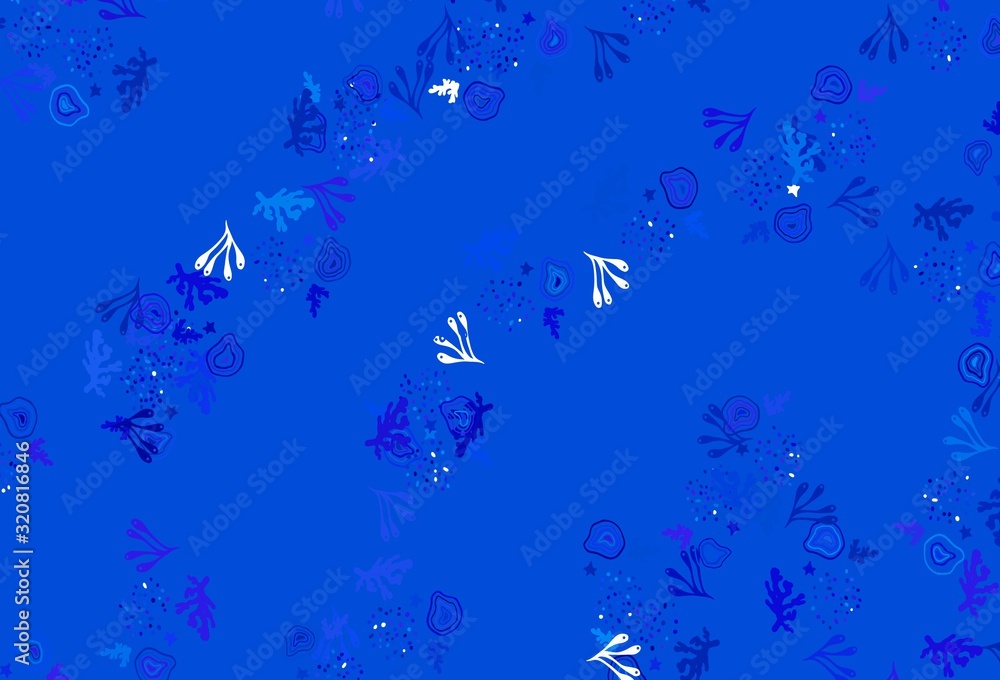 Light BLUE vector texture with abstract forms. Light BLUE vector texture with abstract forms.