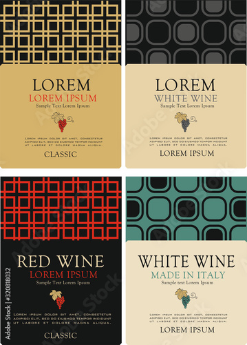 WINE LABEL RED AMARONE CHIANTI PROSECCO BARDOLINO PRIMITIVO PUGLIA VINTAGE FRAME MADE IN ITALY